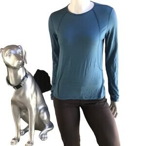 Go Lite Blue Long Sleeve Lightweight Athletic Hiking Shirt Women's Size Small